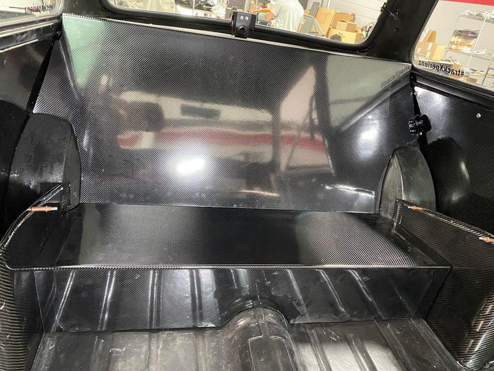 Mini carbon rear seat delete