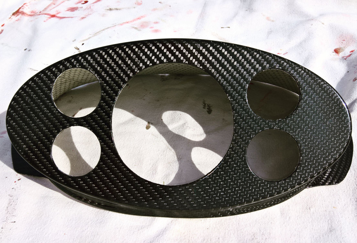 Carbon top dash rail and binnacle