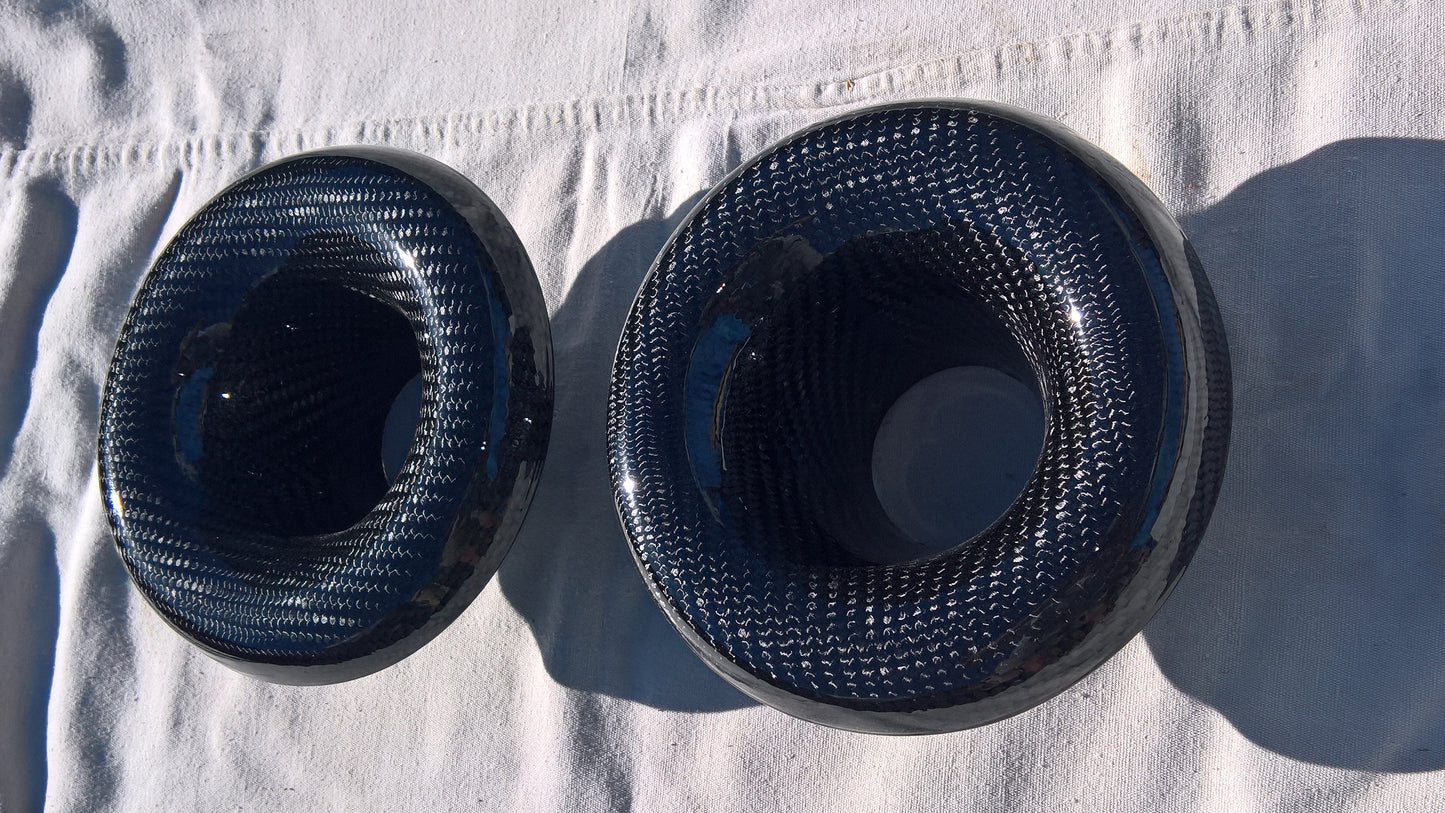 Carbon headlight rings and headlight air funnel